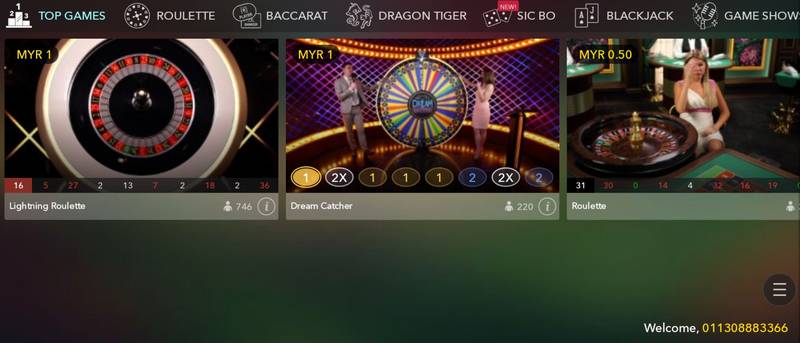 Live Casino games on XE88