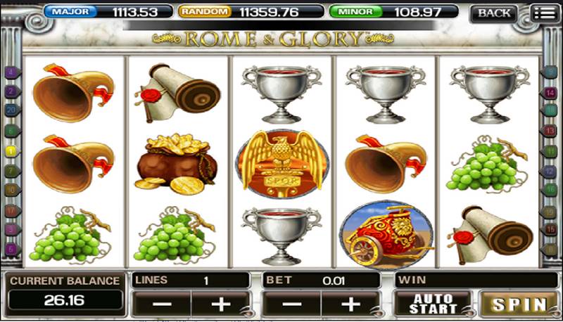 Rome and Glory slot game bonus features