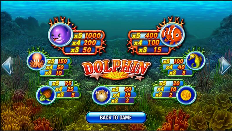 Dolphin slots underwater theme