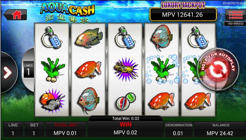 Caudal fin wild symbol in Aqua Cash