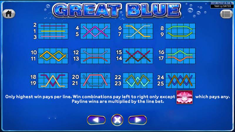 Great Blue slot game starfish symbol