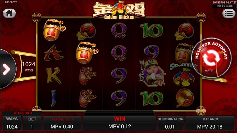 Golden Chicken Slot Game Interface