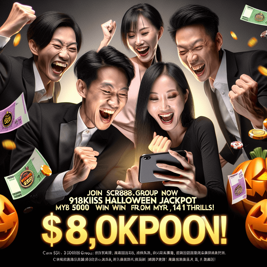 Screenshot of winning moment on 918Kiss Halloween Jackpot