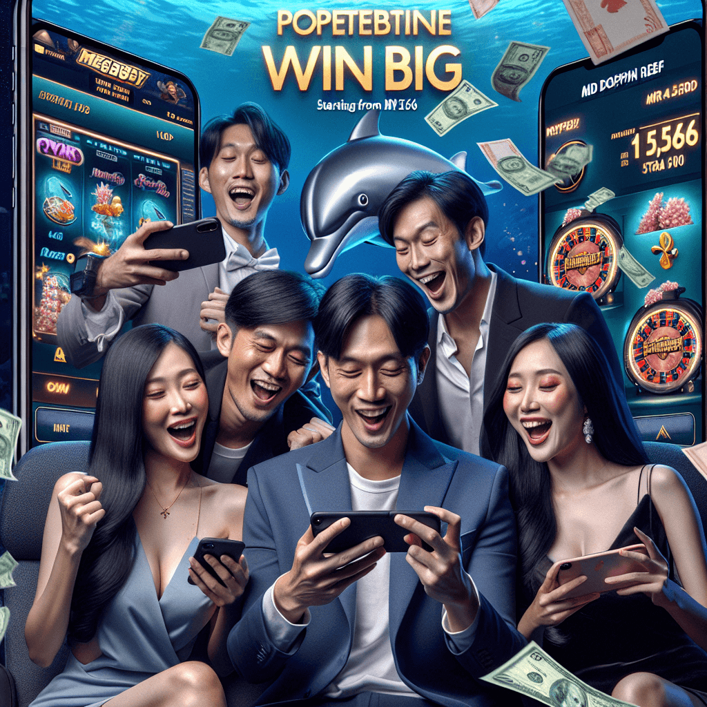 Mega888, Dolphin Reef, online slot game, gambling, MYR 1,556 win, MYR 500 bet, jackpot, Fortune Four, win big