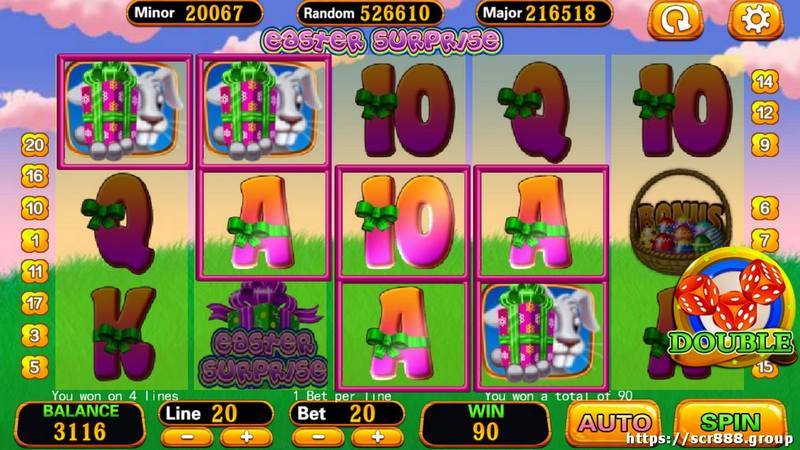 Free Spins in 918kiss Easter Slot