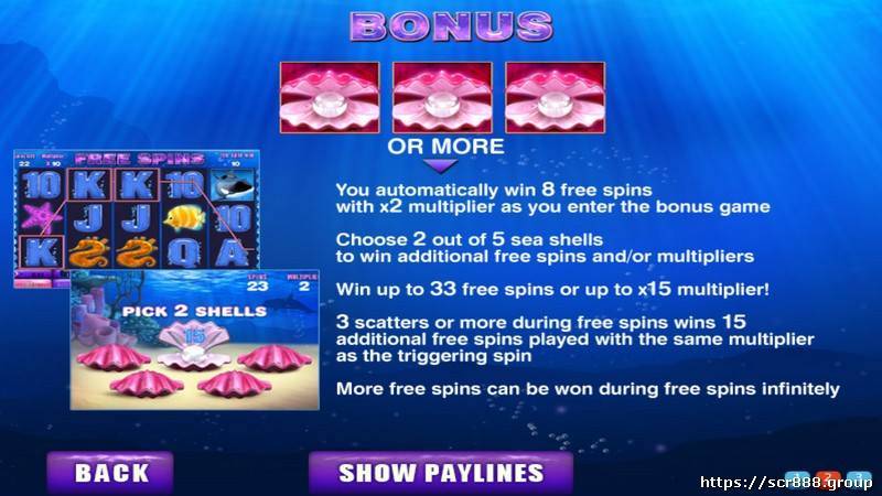 Win big with free spins in SCR888's Great Blue Slot