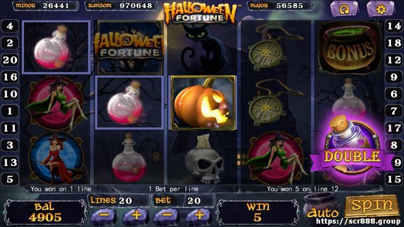 Slot machine, jackpot, 918Kiss, Halloween, Fortune Slot.