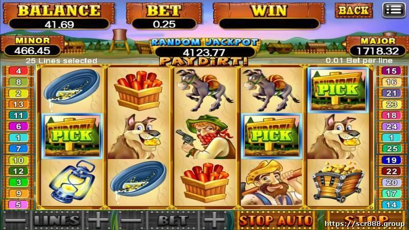 Discover the bonuses of SCR888's Pay Dirt Slot Game