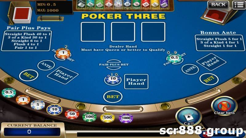 Win big with Poker 3 on SCR888