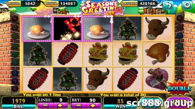 SCR888's (918 Kiss) Seasons Greeting, 9 lines slot game