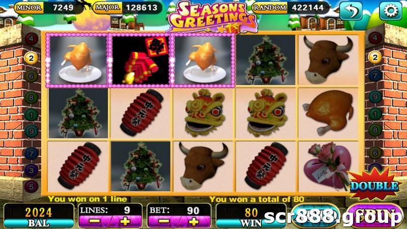 SCR888's (918 Kiss) Seasons Greeting, 9 lines slot game