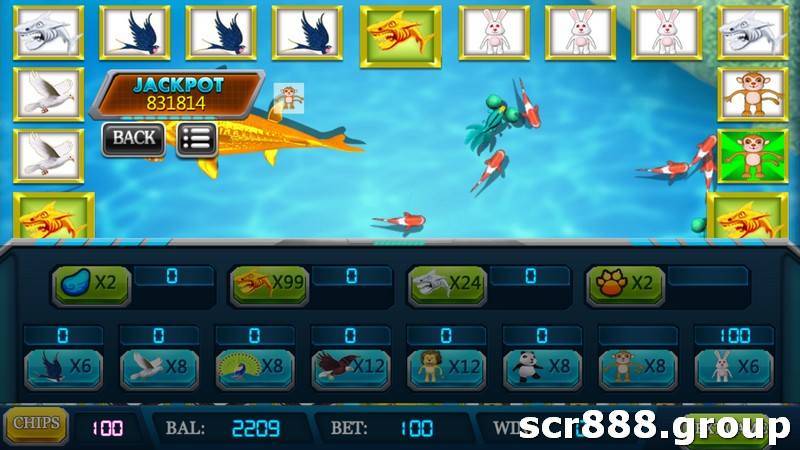 Explore treasures in SCR888's Shark Game